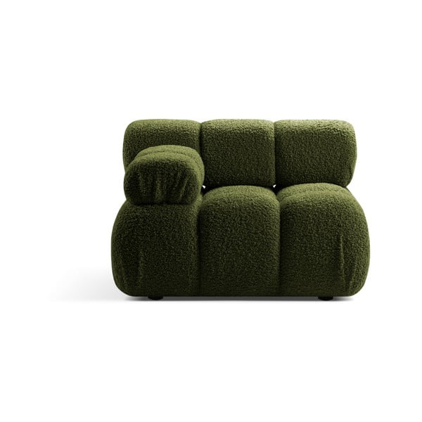 Modulo divano verde in tessuto bouclé (angolo sinistro) Bellis - Micadoni Home