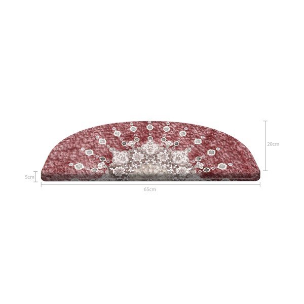 Gradini rossi in set da 16 pezzi 65x20 cm Chakra - Vitaus-image-4