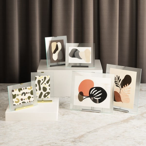 Cornice nera in vetro verticale con sostegno 19x23 cm Flute – Umbra-image-4