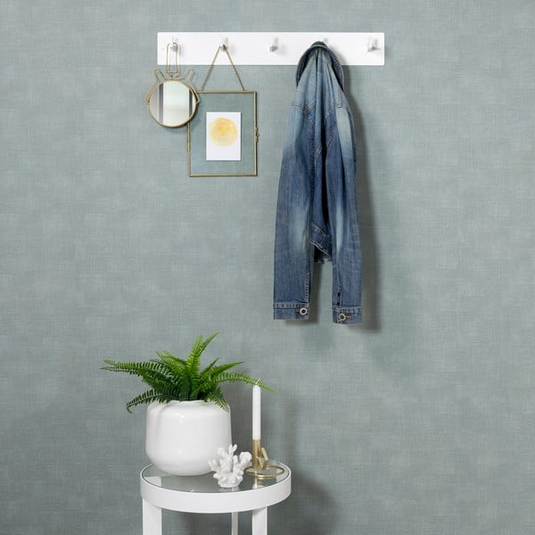 Attaccapanni da parete bianco in metallo 70 cm Leatherman – Spinder Design-image-1