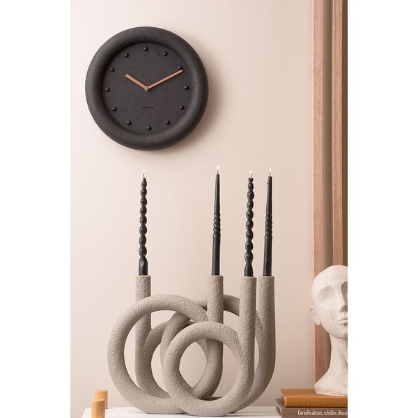 Set di 2 candele nere in cera d'api Spiral Twirl - PT LIVING-image-1
