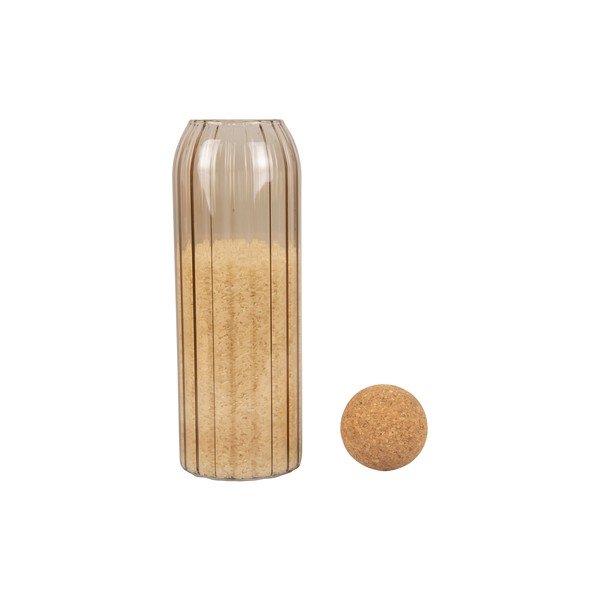 Vaso in vetro marrone con coperchio in sughero Gemma, altezza 28,5 cm - PT LIVING-image-2
