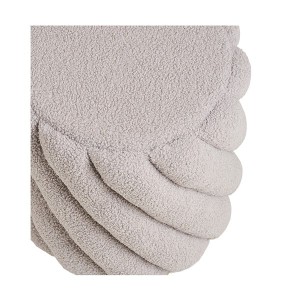 Poggiapiedi grigio con rivestimento in bouclé Sana – House Nordic-image-2