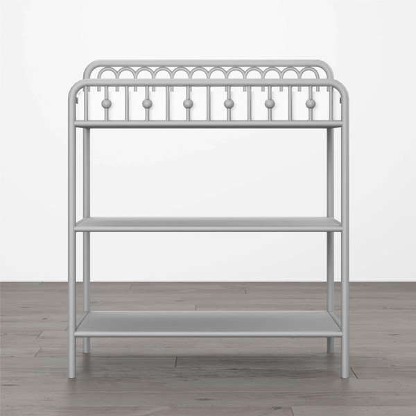Ripiano alto grigio chiaro in metallo con fasciatoio 87x102 cm Monarch Hill - Støraa-image-4
