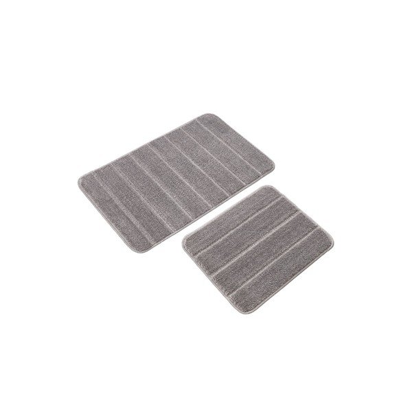 Set di tappetini per il bagno grigi 2 pz 50x80 cm Yeni Cizgli – Foutastic
