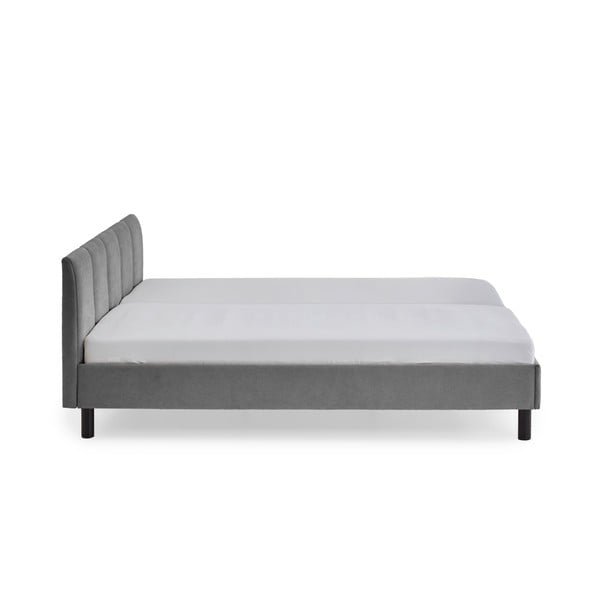 Letto matrimoniale imbottito grigio rete non inclusa 180x200 cm Joker – Meise Möbel-image-3
