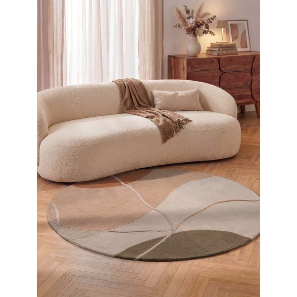 Tappeto rotondo rosa polveroso in lana ø 160 cm Arteo – Villeroy&Boch-image-4