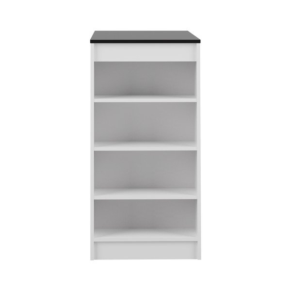 Tavolo bar bianco con piano nero 115x50 cm Aravis - TemaHome-image-3