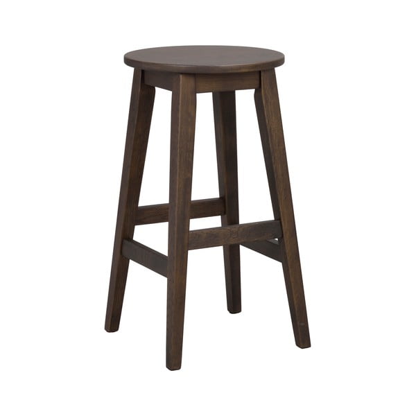 Set di sedie da bar marrone scuro in rovere massiccio 2 pz (altezza della seduta 65 cm) Austin – Rowico-image-2