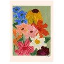 Poster 50x70 cm Flowers on Sage Green – Carla Llanos – The Poster Club