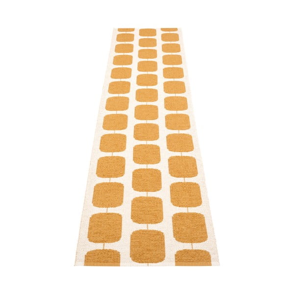 Passatoia da interno/esterno giallo ocra/color crema 70x300 cm Sten Ochre – Pappelina-image-2