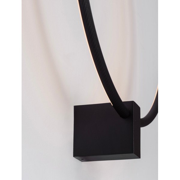Lampada da parete LED nera opaca in alluminio con intensità regolabile Cercio – Nova Luce-image-2
