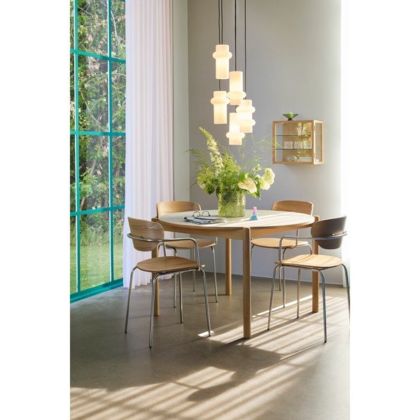 Lampadario bianco in vetro ø 15 cm Pilule – Hübsch-image-4
