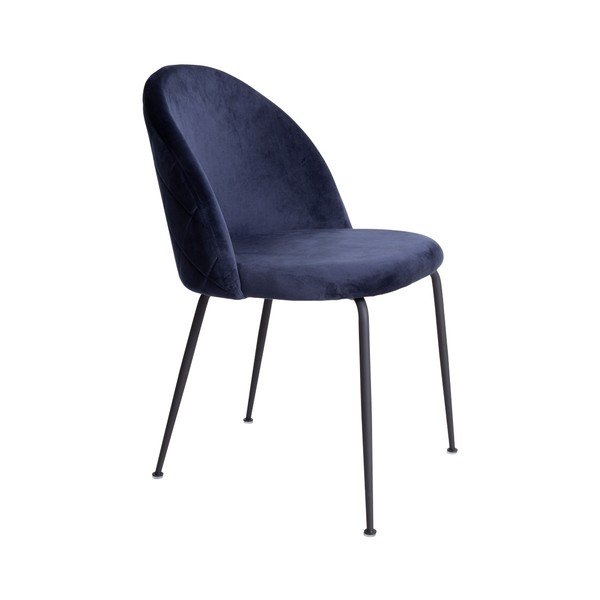 Set di 2 sedie da pranzo blu con gambe nere Geneve - House Nordic-image-3