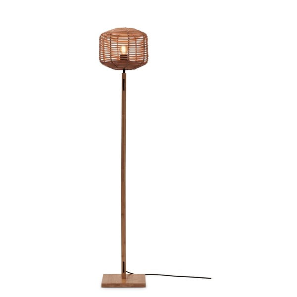 Lampada da terra con paralume in rattan di colore naturale (altezza 130 cm) Tanami - Good&Mojo