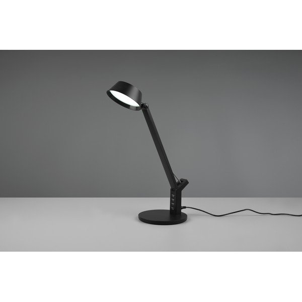 Lampada da tavolo LED nera opaca con intensità regolabile (altezza totale 40 cm) Ava – Trio-image-1