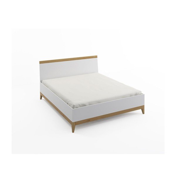 Dvoulůžková postel z masivního borovicového dřeva SKANDICA Livia High Bed, 140 x 200 cm