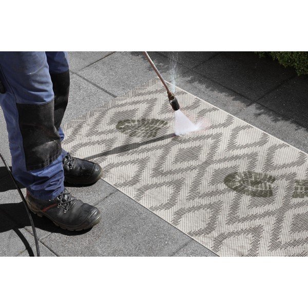 Tappeto da esterno grigio e crema , 70 x 200 cm Isle - NORTHRUGS-image-1