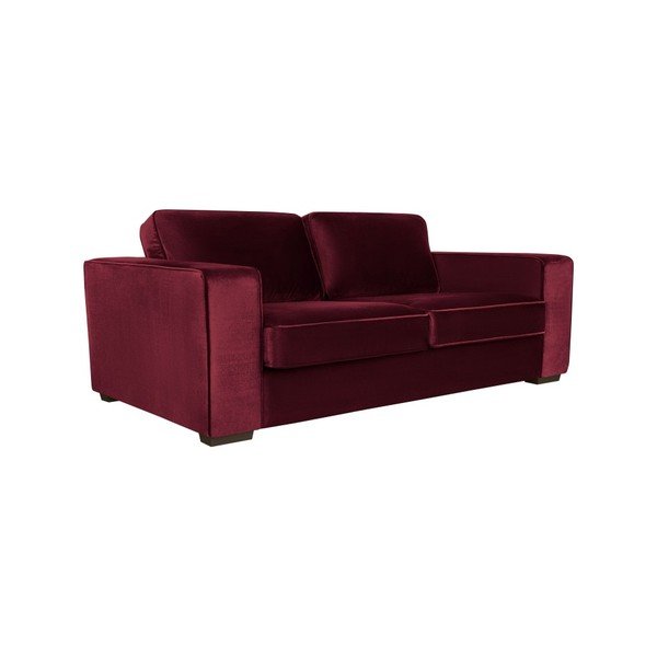 Trojmístná pohovka v barvě burgundy Cosmopolitan Design Denver