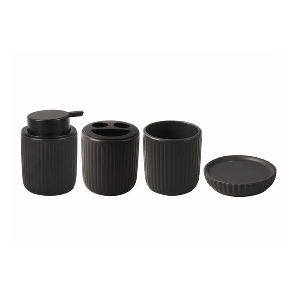 Set di accessori da bagno in ceramica nera Neat - PT LIVING