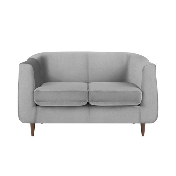 Šedá sametová pohovka Kooko Home Glam, 125 cm