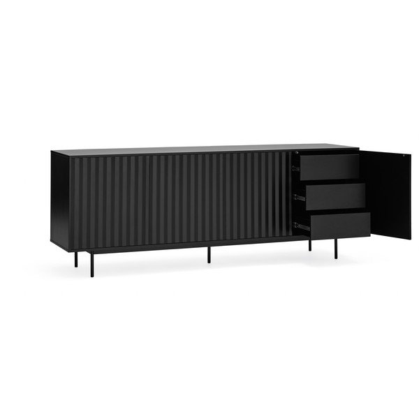 Cassettiera bassa nera 211x80 cm Sierra - Teulat-image-3
