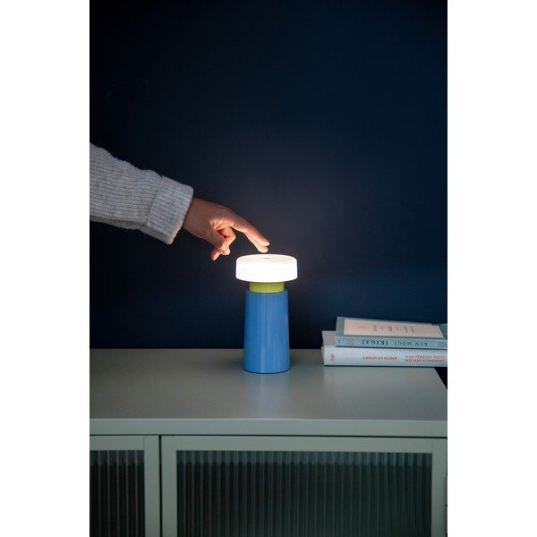 Lampada da tavolo a LED dimmerabile blu (altezza 17,5 cm) Victoria - Remember-image-2