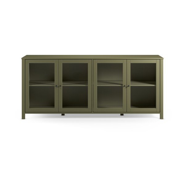 Vetrina verde in pino massiccio 186x80x40 cm Alessandra – Marckeric-image-2