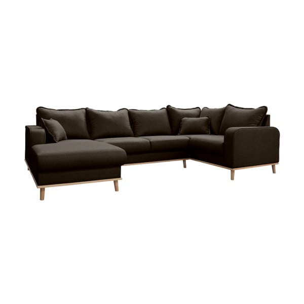 Divano angolare nero (angolo sinistro) Beata - Ropez-image-2