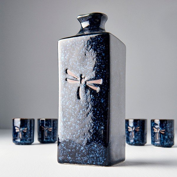Set di decanter e 4 tazze per sakè Dragonfly - MIJ-image-2