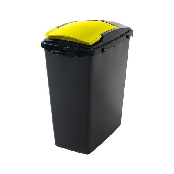 Coperchio per pattumiera in plastica giallo per raccolta differenziata – Addis-image-1