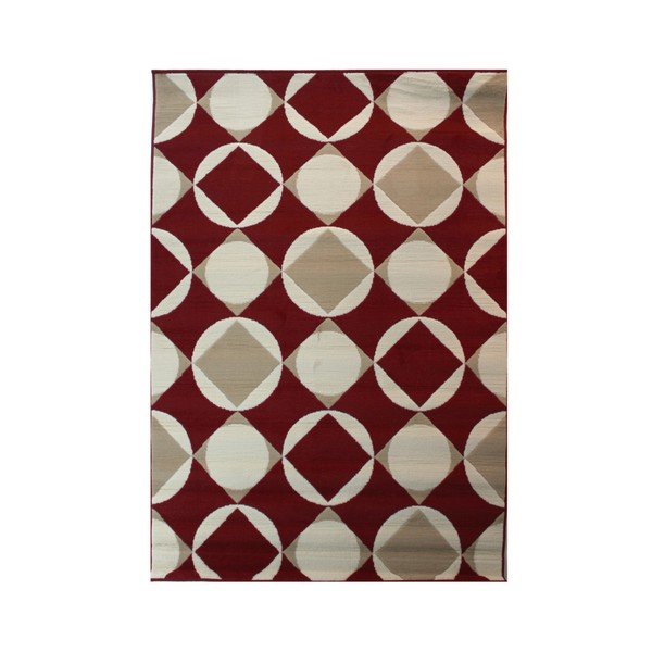 Červený koberec Flair Rugs Carnaby Element Red, 160 x 230 cm
