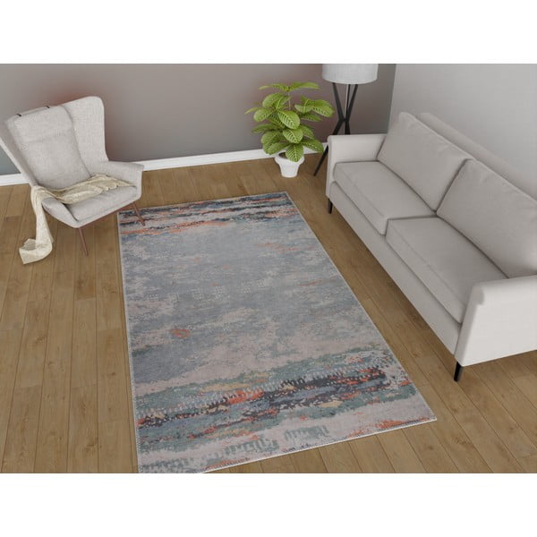 Tappeto lavabile grigio 150x80 cm - Vitaus-image-1