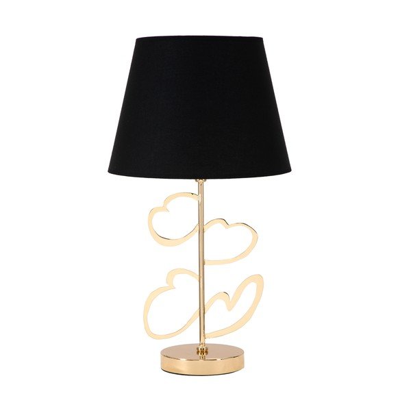 Lampada da tavolo in nero e oro Glam Heart, altezza 61 cm Harts - Mauro Ferretti