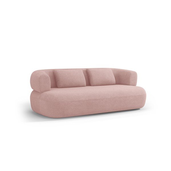 Divano rosa chiaro con rivestimento in bouclé 178 cm Jenny – Micadoni 
