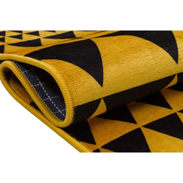 Tappeto lavabile giallo 200x100 cm - Vitaus-image-3