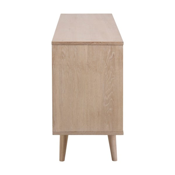 Cassettiera bassa color legno naturale effetto rovere 150x75 cm Nagano - Actona-image-4