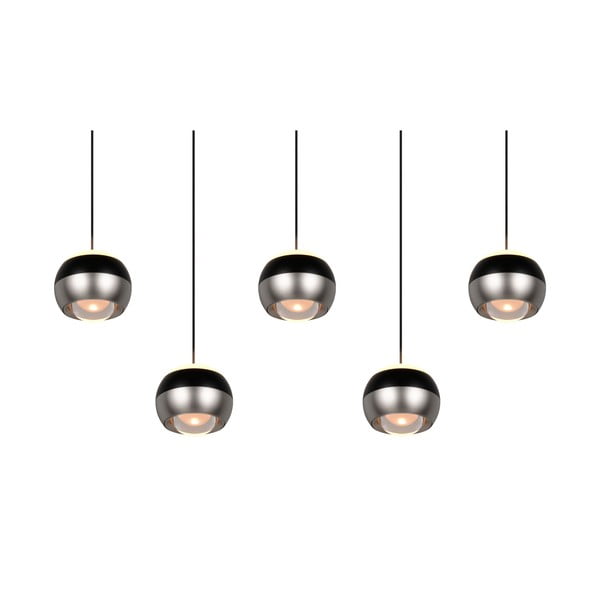 Lampadario LED nero e argentato Orbit – Trio Select-image-3