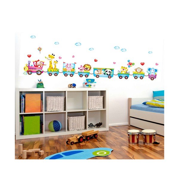 Nástěnná samolepka Ambiance Train With Animals-image-1