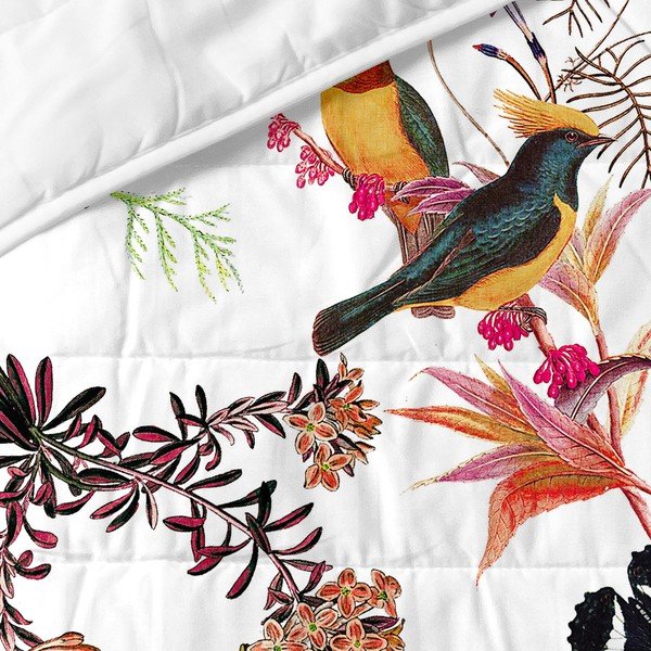 Copriletto trapuntato in cotone 240x260 cm Birds of paradice - Happy Friday-image-2