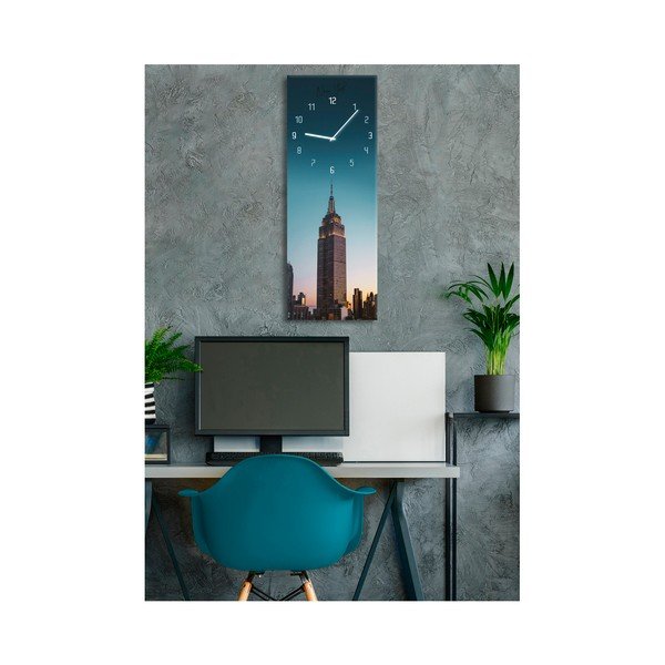 Orologio da parete Glassclock Manhattan, 20 x 60 cm - Styler-image-1