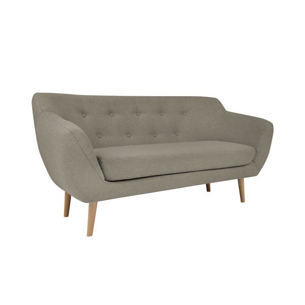 Divano a due posti marrone con gambe chiare Sicile - Mazzini Sofas-image-2