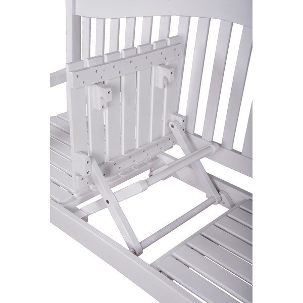 Panchina da giardino in legno bianco Singapore - Garden Pleasure-image-4