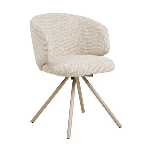 Sedia da pranzo beige in imbottito Fulham – House Nordic