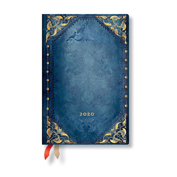 Agenda blu per il 2020 in copertina morbida , 160 pagine Peacock Punk - Paperblanks