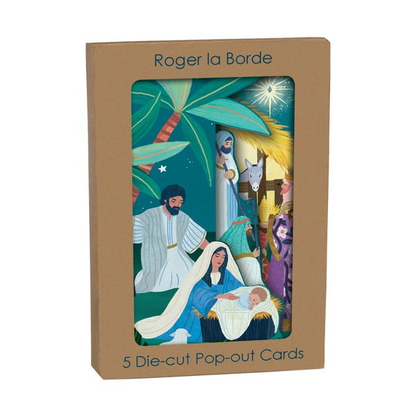 Balicí papíry v sadě 5 ks s vánočním motivem Away in the Manger  – Roger la Borde-image-1