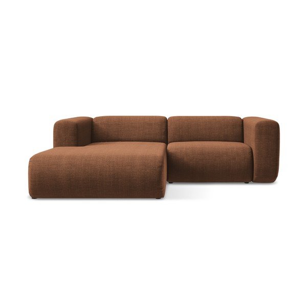 Divano angolare color terracotta (con penisola a sinistra/con chaise lounge) Ekahi – Makamii