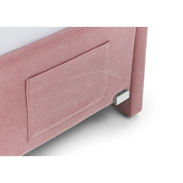 Letto da bambini con sponde rosa imbottito rete non inclusa 140x200 cm Cool – Meise Möbel-image-4