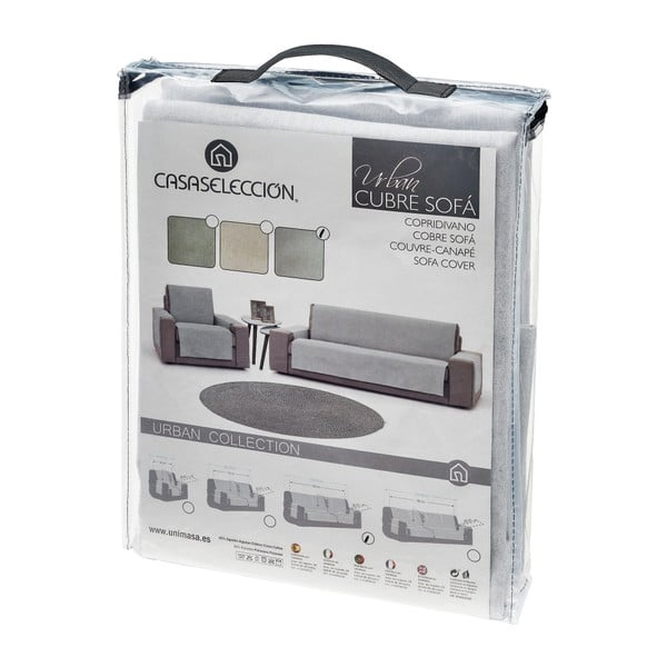 Copridivano 3 posti grigio chiaro Urban - Casa Selección-image-4