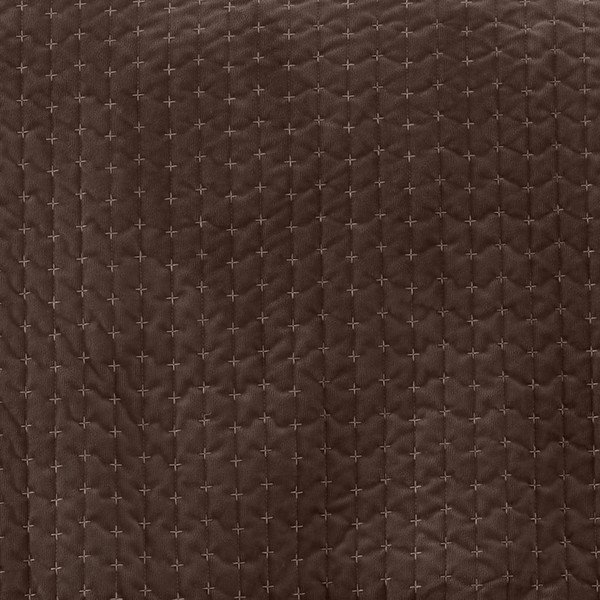 Copriletto marrone scuro in velluto con rivestimento trapuntato 240x260 cm Attica Velvet – Bianca-image-2